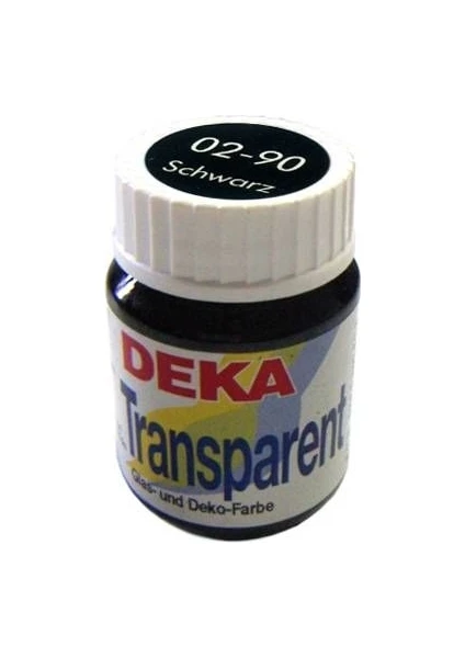 Deka Transparent 25 ml Cam Vitrail Boyası 02-90 Schwarz (Siyah)