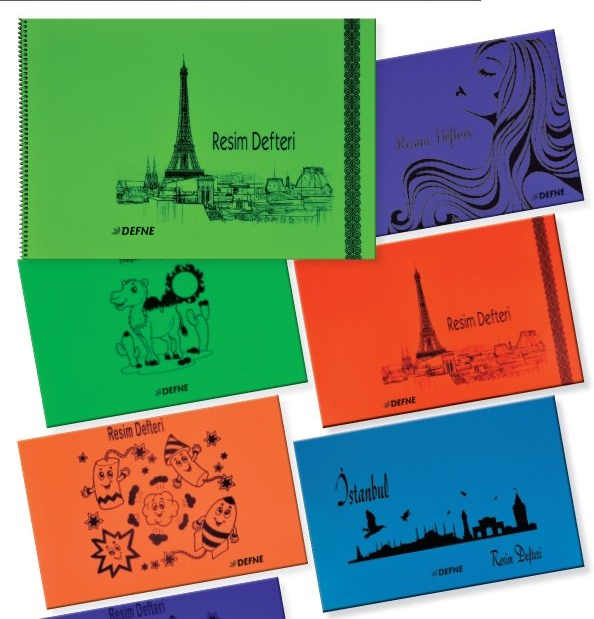 Defne Resim Defteri PP Kapak 35x50cm 25 Sayfa (1 Adet)