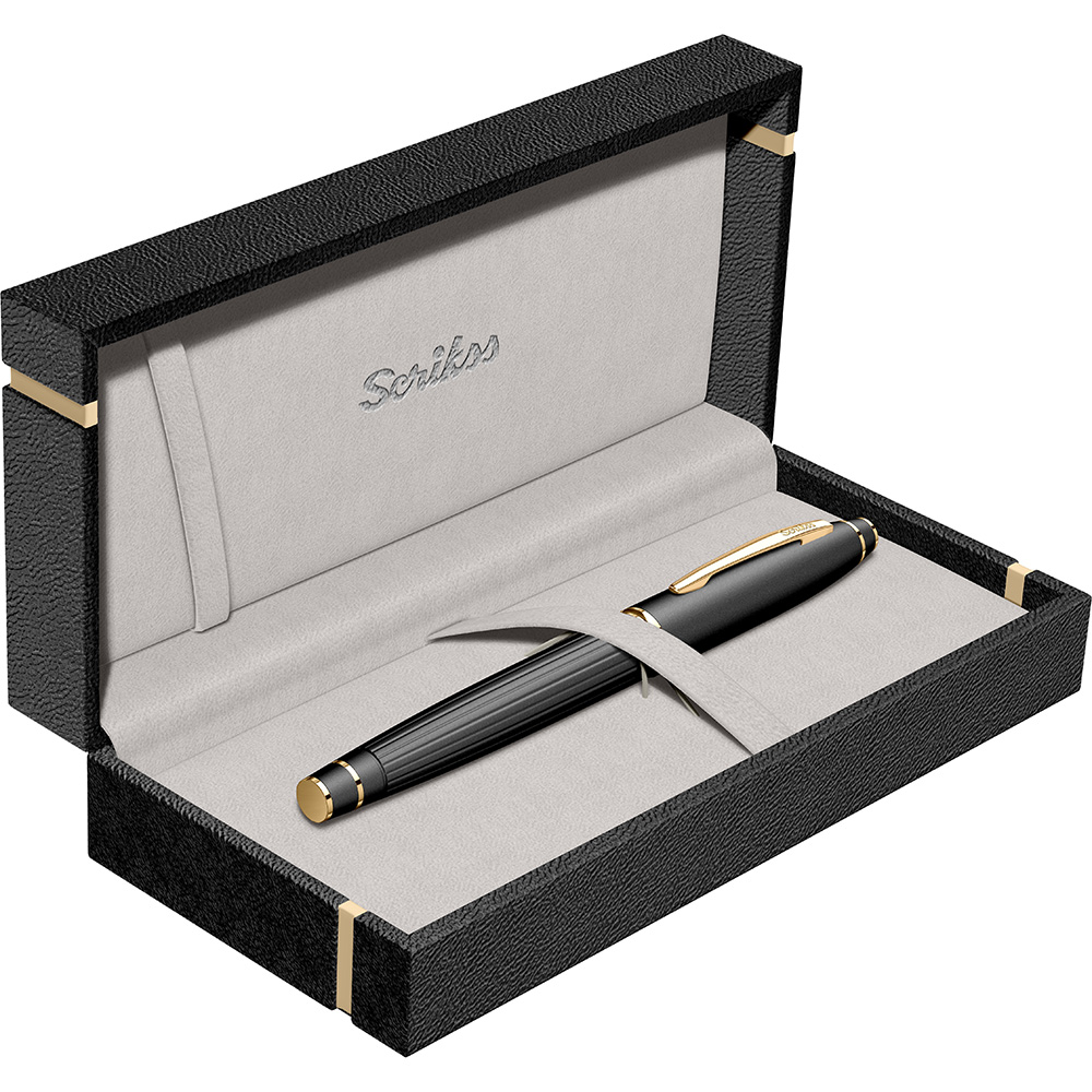 Srcikss Noble 350 Dolma Kalem Mat Siyah Altın