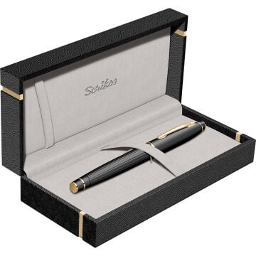 Srcikss Noble 350 Dolma Kalem Mat Siyah Altın