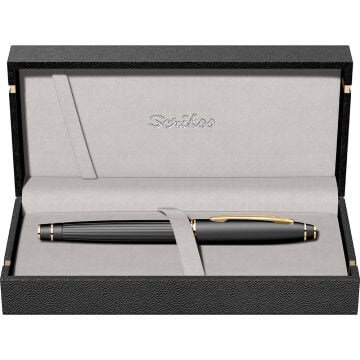 Srcikss Noble 350 Dolma Kalem Mat Siyah Altın
