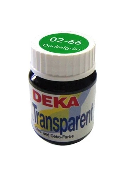 Deka Transparent 25 ml Cam Vitrail Boyası 02-66 Dunkelgrün (Koyu Yeşil)