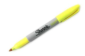 Sharpie Permanent Marker Kalem Fine Uç NEON SARI