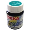 Deka Transparent 25 ml Cam Boyası 02-58 Türkis (Turkuaz)