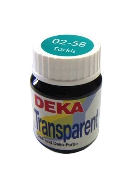 Deka Transparent 25 ml Cam Vitrail Boyası 02-58 Türkis (Turkuaz)