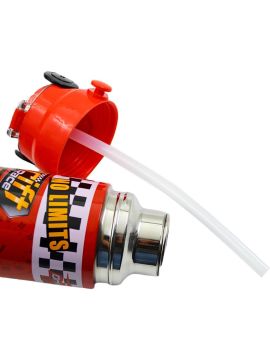 Muggle Pipetli Çelik Matara Araba Desenli Kırmızı 550 ml