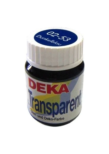 Deka Transparent 25 ml Cam Vitrail Boyası 02-53 Dunkelblau (Koyu Mavi)