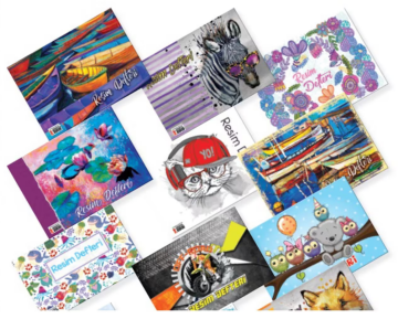 Defne Resim Defteri Karton Kapak 17x24cm 15 Sayfa (1 Adet)