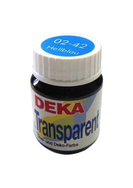 Deka Transparent 25 ml Cam Vitrail Boyası 02-42 Hellblau (Açık Mavi)