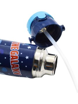 Muggle Pipetli Çelik Matara Uzay Desenli Astronot 550 ml