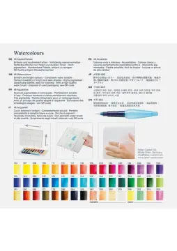 Faber-Castell 48'li Tablet Suluboya Set Renkli Boya Metal Kutu