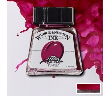 Winsor & Newton Drawing Ink Çizim ve Çini Mürekkebi 14 ml 542 Purple