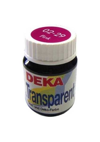 Deka Transparent 25 ml Cam Vitrail Boyası 02-29 Pink (Pembe)