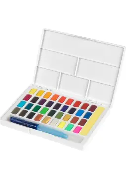 Faber-Castell 36'lı Tablet Suluboya Set Renkli Boya Metal Kutu