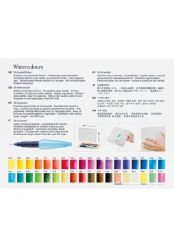 Faber-Castell 36'lı Tablet Suluboya Set Renkli Boya Metal Kutu
