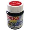 Deka Transparent 25 ml Cam Boyası 02-20 Karmin (Koyu Kırmızı)