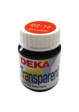 Deka Transparent 25 ml Cam Vitrail Boyası 02-16 Zinnober (Açık Kırmızı)