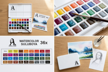 Mona Lisa Profesyonel Sulu Boya 36 Renk Tablet Suluboya Set