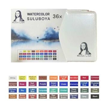 Mona Lisa Profesyonel Sulu Boya 36 Renk Tablet Suluboya Set