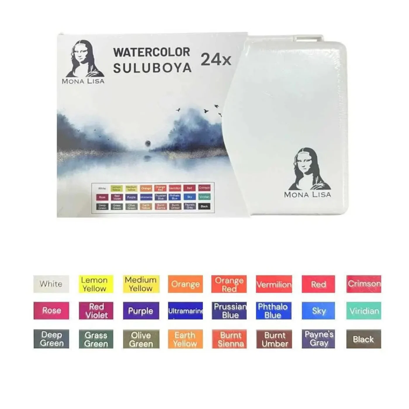 Mona Lisa Profesyonel Sulu Boya 24 Renk Tablet Suluboya Set