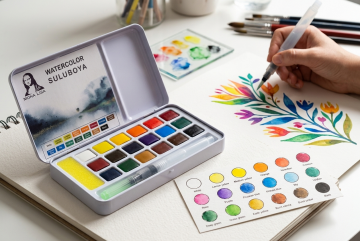 Mona Lisa Profesyonel Sulu Boya 18 Renk Tablet Suluboya Set