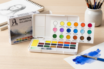 Mona Lisa Profesyonel Sulu Boya 18 Renk Tablet Suluboya Set