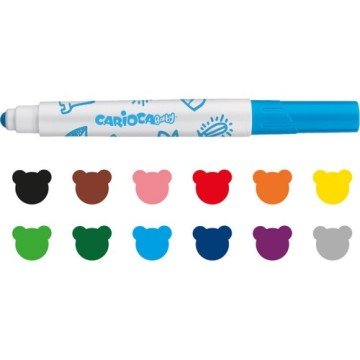 Carioca Jumbo Bebek Süper Yıkanabilir Keçeli Boya Kalemi 12'li - +2 Yaş