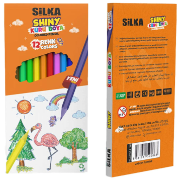 Silka Shiny Kuru Boya Kalemi 12 Renk