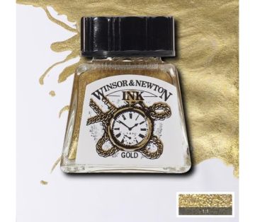 Winsor & Newton Drawing Ink Çizim ve Çini Mürekkebi 14 ml 283 Gold