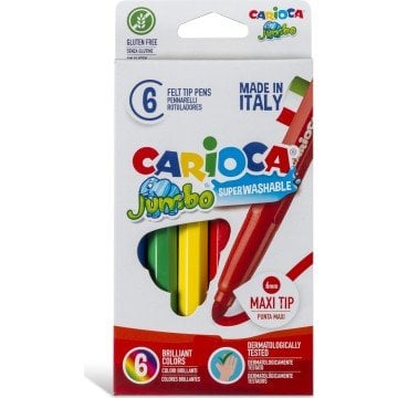 Carioca Jumbo Yıkanabilir Keçeli Boya Kalemi 6'Lı