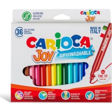 Carioca Joy Süper Yıkanabilir Keçeli Boya Kalemi 36'lı