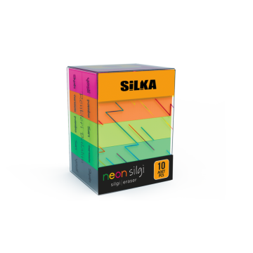 Silka Corner Neon Silgi 5 Renk 10'Lu