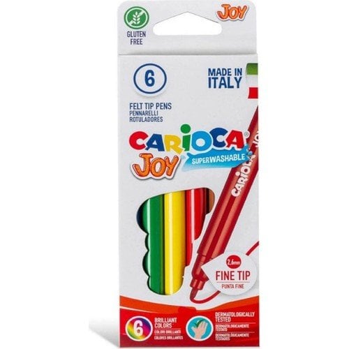 Carioca Joy Süper Yıkanabilir Keçeli Boya Kalemi 6'lı