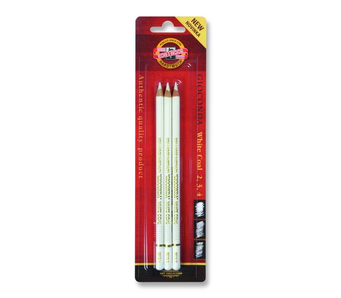 Koh-i Noor Gioconda White Coal Beyaz Kömür Füzen Kalem 3'lü Set
