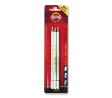 Koh-i Noor Gioconda White Coal Beyaz Kömür Füzen Kalem 3'lü Set