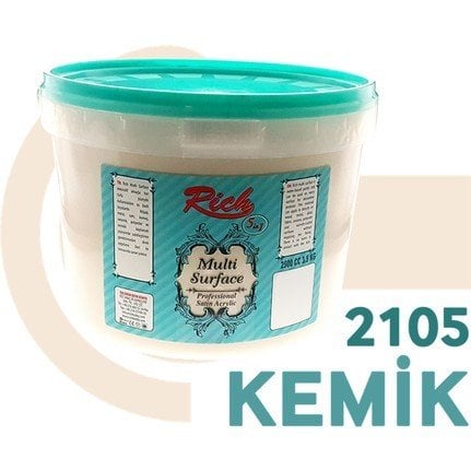 Rich (MultiSurface) Multi Surface Akrilik Boya 2105-Kemik 2500 cc (3,5 KG)