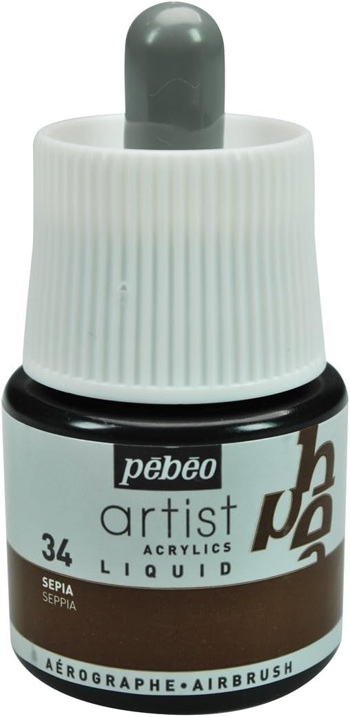 Pebeo Artist Acrylics Liquid Ink Sıvı Akrilik Mürekkep Sepia 45ml-Yeni Ambalajında