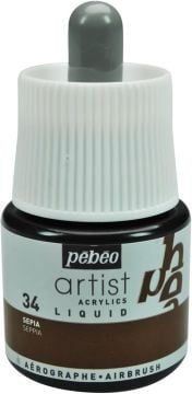 Pebeo Artist Acrylics Liquid Ink Sıvı Akrilik Mürekkep Sepia 45ml-Yeni Ambalajında