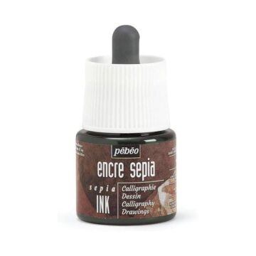 Pebeo Artist Acrylics Liquid Ink Sıvı Akrilik Mürekkep Sepia 45ml-Yeni Ambalajında