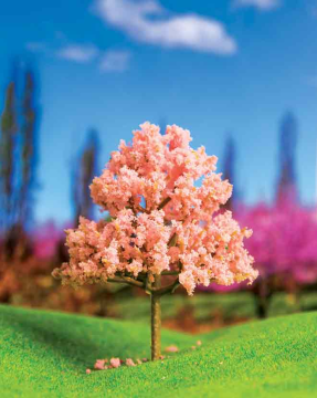 Eshel Maket Pembe Renkli Ağaç 2'li Set 9 cm