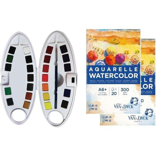 Pebeo Sulu Boya Watercolor Oval Dizayn Aquarell 24''lü Set