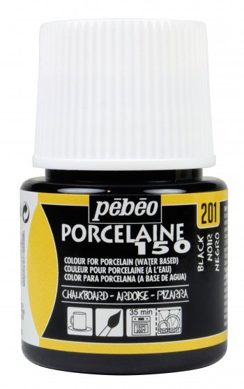 PEBEO PORCELAİNE 150 FIRINLANABİLİR PORSELEN BOYASI 201 CHALKBOARD BLACK