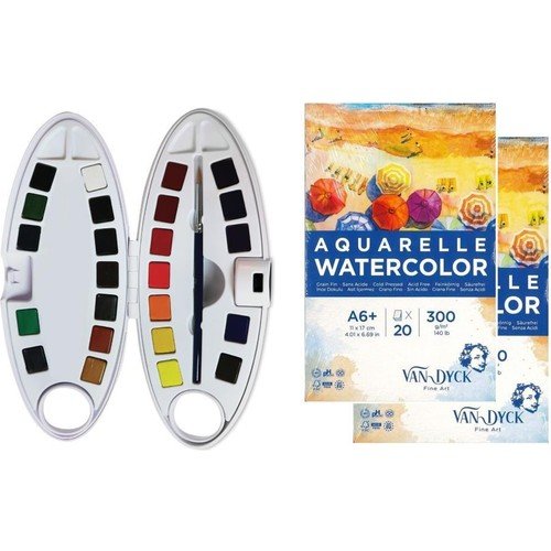 Pebeo Sulu Boya Oval Dizayn Aquarell 12''li Set
