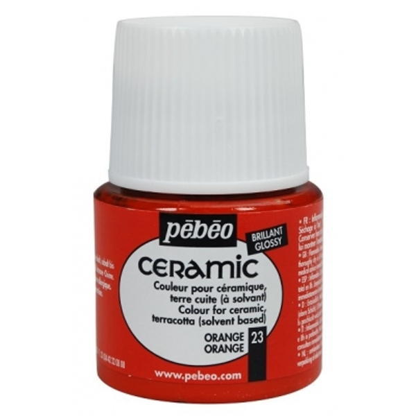 Pebeo Cam Ceramic Seramik Boyası 23 Orange-Turuncu 45ML.