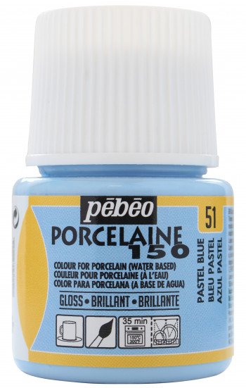 PEBEO PORCELAİNE 150 FIRINLANABİLİR PORSELEN BOYASI 51 PASTEL BLUE