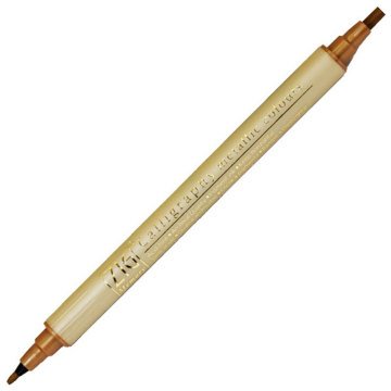 Zig Çift Uçlu Yaldızlı Kaligrafi Kalemi 2 mm + 3.5 mm 123 Metalik Bakır