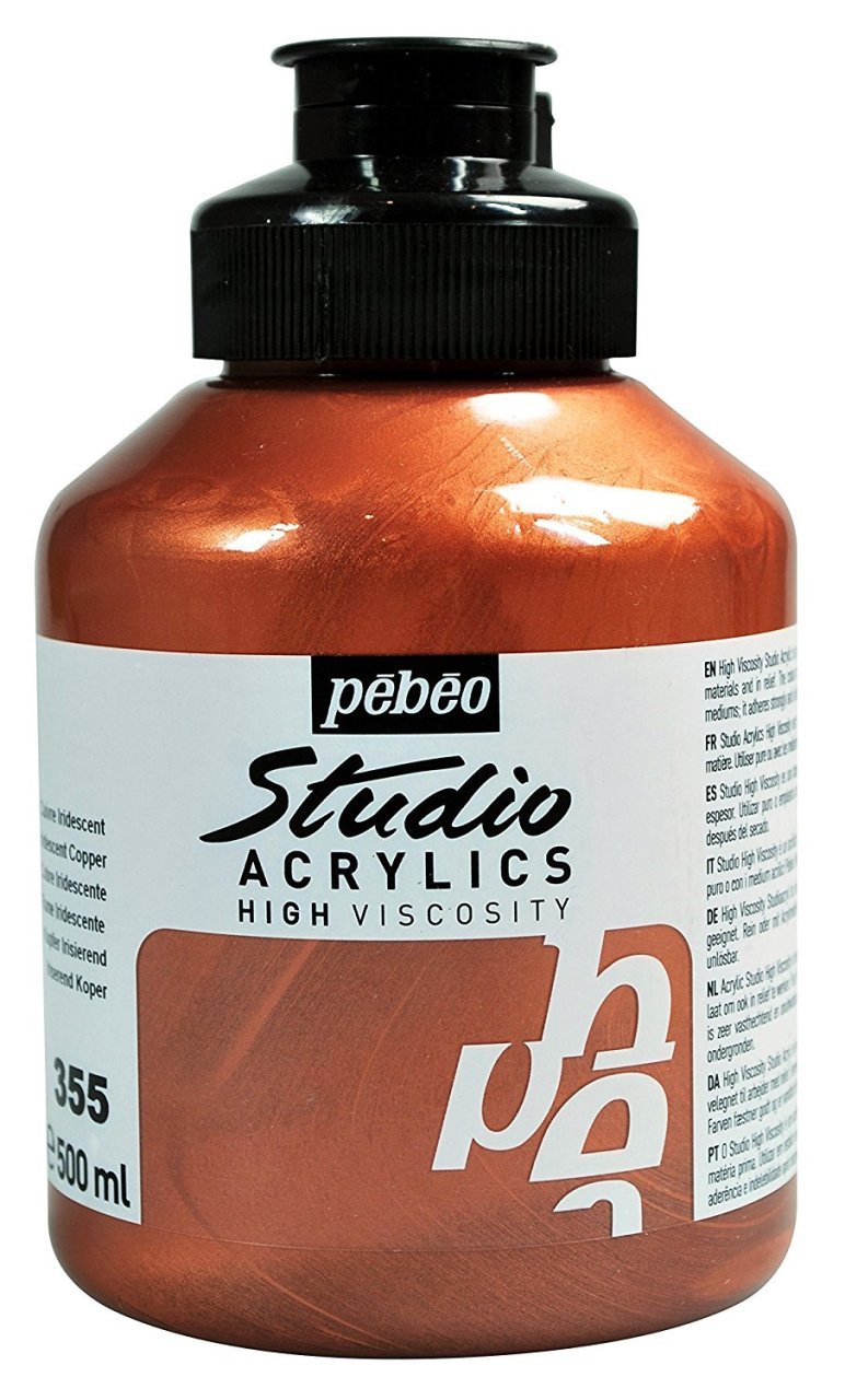 Pebeo Studio Akrilik Boya 500 ml 355 Iridescent Copper