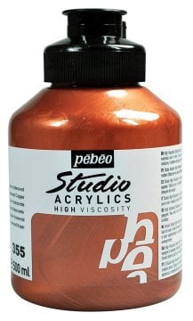 Pebeo Studio Akrilik Boya 500 ml 355 Iridescent Copper