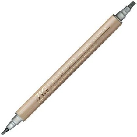 Zig Çift Uçlu Yaldızlı Kaligrafi Kalemi 2 mm + 3.5 mm 101 Metalik Altın