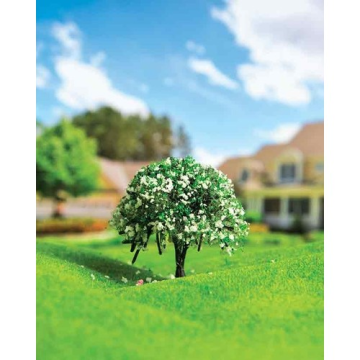 Eshel Maket Yeşil Çiçekli Ağaç 2'li Set 5.5 cm